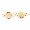 201 Stainless Steel Cabochon Connector Settings STAS-F191-15G-B-2
