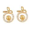 Brass Micro Pave Clear Cubic Zirconia Peg Bails X1-KK-B137-16G-1