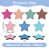 3Sets Dyed Wooden Decotations AJEW-FH0007-73-2