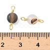 Dyed Natural Agate Faceted Round Connector Charms KK-C097-04G-05-3