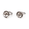 201 Stainless Steel Bead Cap Pendant Bails STAS-L244-27C-P-2
