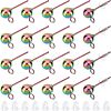 50Pcs Rainbow Color Stainless Steel Stud Earring Findings STAS-UN0037-07A-1