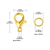 50Pcs Zinc Alloy Lobster Claw Clasps FIND-YW0003-95-3