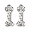Brass Micro Pave Clear Cubic Zirconia Pendants KK-L238-03P-1