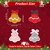 8Pcs 4 Colors Wool Felt Craft Christmas Bell DIY-NB0008-88-2