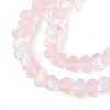 Frosted Transparent Glass Beads Strands GLAA-N054-4mm-02-3