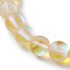 8mm Round Dyed Synthetic Moonstone Beaded Stretch Bracelets BJEW-JB10308-04-4