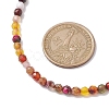 Faceted Round Natural Agate(Dyed & Heated) Beaded Necklaces for Women NJEW-JN04659-03-4