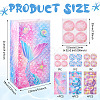 12Pcs 3 Styles Folding Mermaid Tail Print Paper Candy Gift Bags ABAG-TA0001-34-3