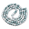 Opaque Crackle Glass Round Beads Strands X-GLAA-T031-01A-3