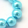 Baking Paint Pearlized Glass Pearl Round Bead Strands X-HY-Q003-4mm-48-3