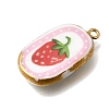 Fruit & Floral & Animals Printed Handmade Porcelain Pendants X-STAS-Z207-01G-04-2