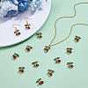 32Pcs Rack Plating Alloy Rhinestone Pendants FIND-ME0002-42-4