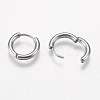 Tarnish Resistant 201 Stainless Steel Huggie Hoop Earrings Findings STAS-F149-33P-C-2