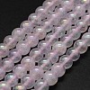 Electroplated Natural Rose Quartz Beads Strands G-K285-06-6mm-1
