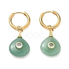 Stainless Steel with Natural & Synthetic Mixed Gemstone Dangle Earrings EJEW-JE07521-3