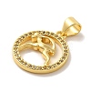 Zodiac Theme Brass Micro Pave Cubic Zirconia Pendants KK-M273-05L-G-2