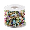 Colorful Natural Shell Star & Brass Beaded Link Chains CHS-C008-03G-3