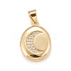 Brass Micro Pave Cubic Zirconia Locket Pendants KK-A161-40A-G-1