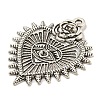 Tibetan Style Alloy Pendants Enamel Settings TIBE-L013-10AS-02-2