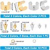 Unicraftale DIY Cone Charm Cuff Ring Making Kit STAS-UN0039-59-3