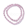 Electroplate Glass Beads Strands EGLA-Q128-13E-2