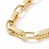 Clear Cubic Zirconia Oval Link Chain Bracelet BJEW-E015-01G-4