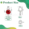DIY Flat Round Alloy Rhinestone Pendent Decoration Making Kits DIY-FH0008-95-2