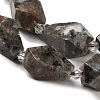 Natural Fluorescent Syenite Rock(Glow under UV Light) Beads Strands G-NH0005-B08-01-4
