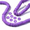 Flat Round Handmade Polymer Clay Beads CLAY-R067-12mm-01-5