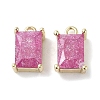 Brass Micro Pave Cubic Zirconia Charms KK-G491-31G-03-1