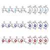 24Pcs 6 Styles 304 Stainless Steel Enamel Connector Charms STAS-DC0010-36-1