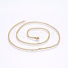 304 Stainless Steel Curb Chain Necklaces MAK-L015-32I-2