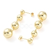 Brass Round Ball Dangle Stud Earrings for Women EJEW-D086-03G-2