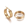 304 Stainless Steel Hoop Earrings STAS-D171-19G-3