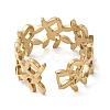 6Pcs 6 Style Butterfly & Horse Eye & Multi Lines 304 Stainless Steel Open Cuff Rings Set RJEW-P092-02G-M-3