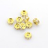 Brass Grade B Crystal Rhinestone Spacer Beads X-RSB036-B01G-1