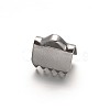 Tarnish Resistant 304 Stainless Steel Ribbon Crimp Ends STAS-G130-11A-2