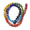 Chakra Theme Handmade Evil Eye Lampwork Beads Strands LAMP-G164-07A-1