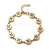 12 Constellations 304 Stainless Steel Link Chain Bracelets BJEW-I239-01G-09-4