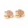 Rack Plating Brass Cubic Zirconia Beads KK-B051-04G-2