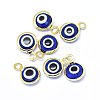 Handmade Evil Eye Lampwork Charms X-KK-F764-13G-04-2