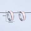 C-shaped Brass Stud Earrings WV3521-4