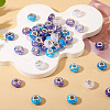 60Pcs 6 Colors Transparent Resin Rondelle European Beads RESI-TA0004-89-6