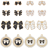 48Pcs 8 Styles Alloy Enamel Pendants ENAM-SC0005-66-1