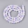 Electroplate Glass Beads Strands EGLA-N019-6mm-01-2
