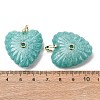 Natural Amazonite Carved Pendants G-C276-01G-05-3