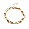 304 Stainless Steel Link Chain Bracelets for Women Men BJEW-A050-01G-4