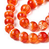 Handmade Luminous Transparent Lampwork Beads Strands LAMP-T017-04C-3