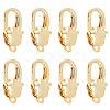 8Pcs Brass Lobster Claw Clasps KK-HS0001-54G-1